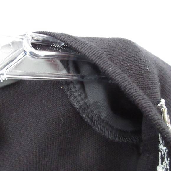 Vintage Michael Simon Sweater Cardigan Medium Black Sequin Bead Golf Club Bling - Picture 9 of 10